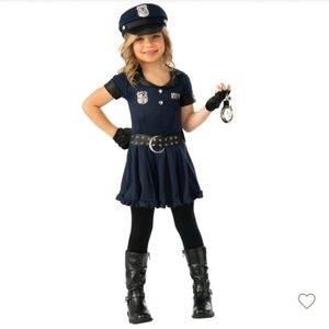 Cop Cutie Blue Police Costume Halloween Cosplay Girl's Size 3T-4T Dress Only EUC